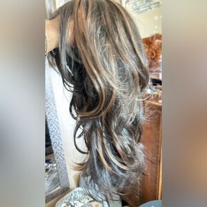 Brown and Blonde Wavy Hair Wig